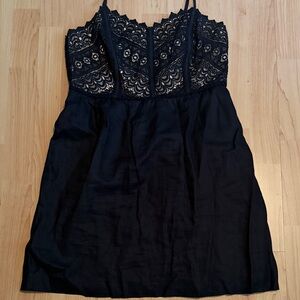 Black Lace Bustier Sun Dress